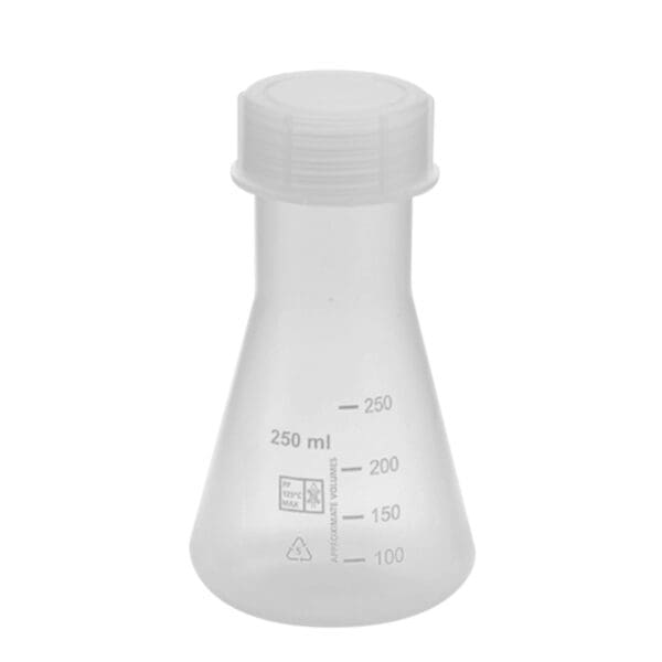 Matraz Erlenmeyer Tapa Rosca 250 ml | Polipropileno